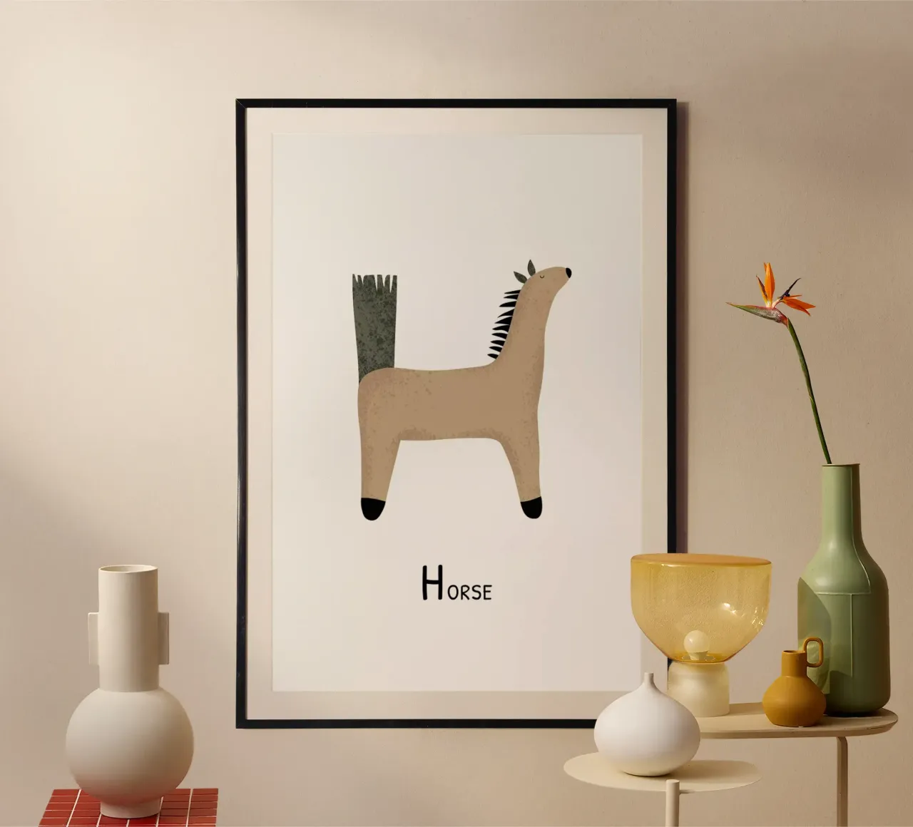 H for Horse poster da Little Flourishes