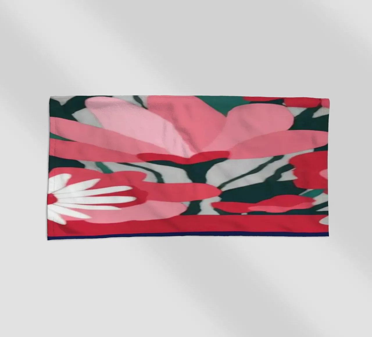 Vibrant Floral Vase beach towel by Color Oblivion
