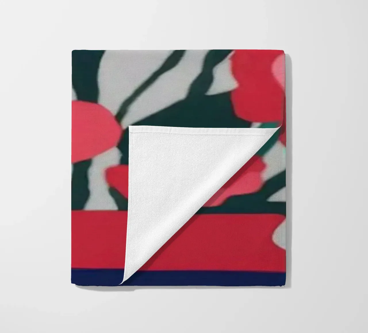 Vibrant Floral Vase beach towel by Color Oblivion