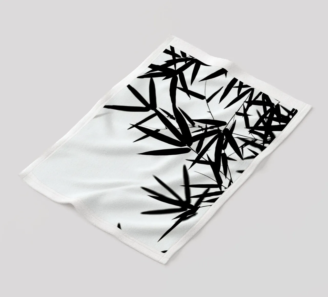 Bambus Leaves Black coperta in pile da Monika Strigel