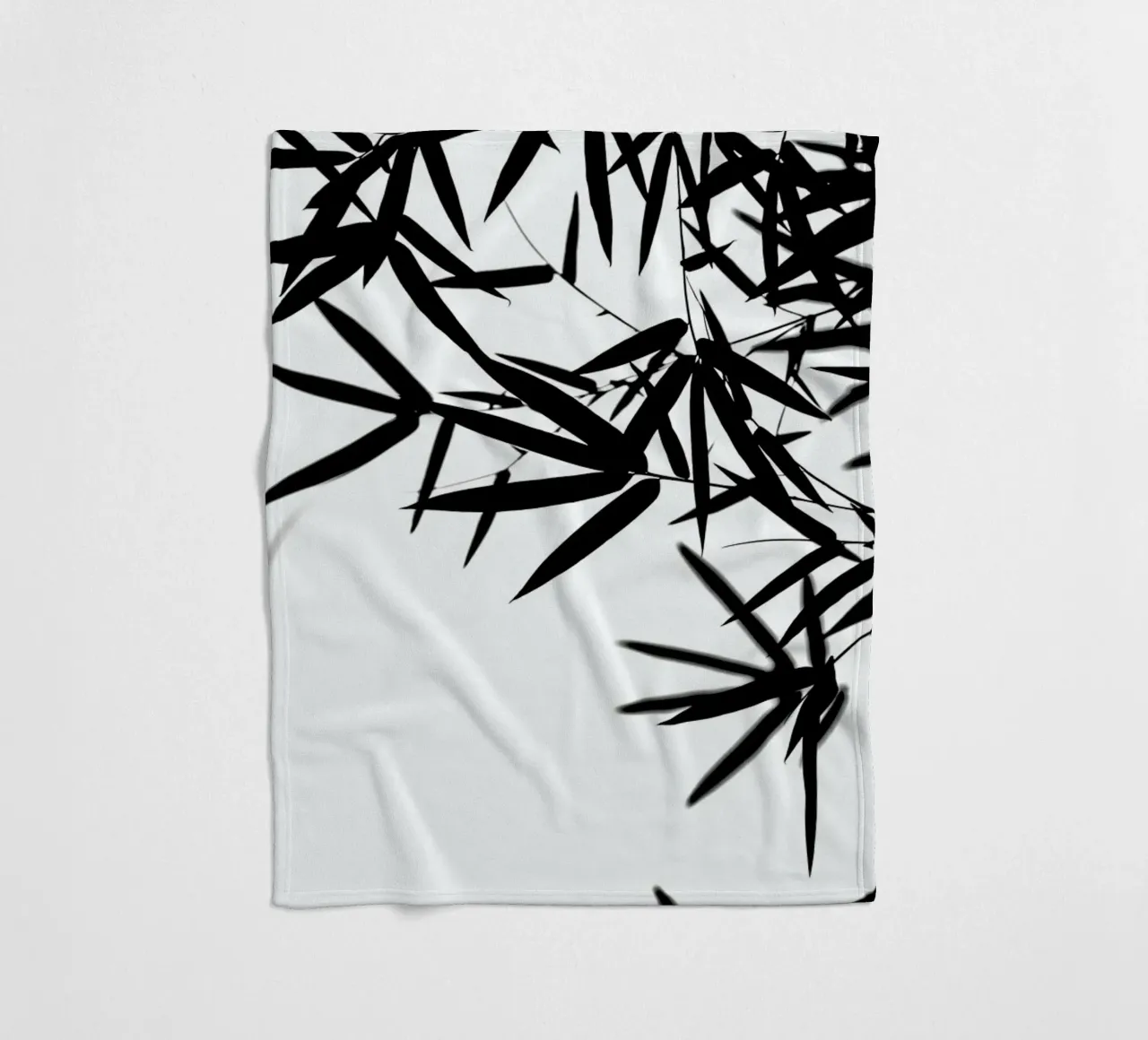 Bambus Leaves Black coperta in pile da Monika Strigel