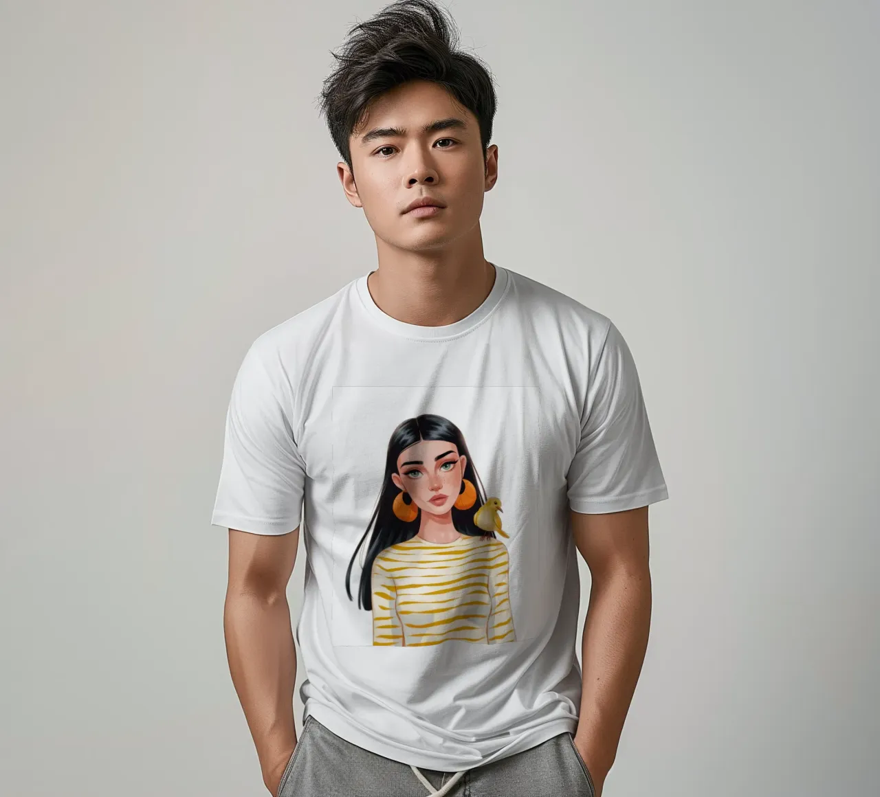 Compagno di uccelli a strisce t-shirt da Color Oblivion