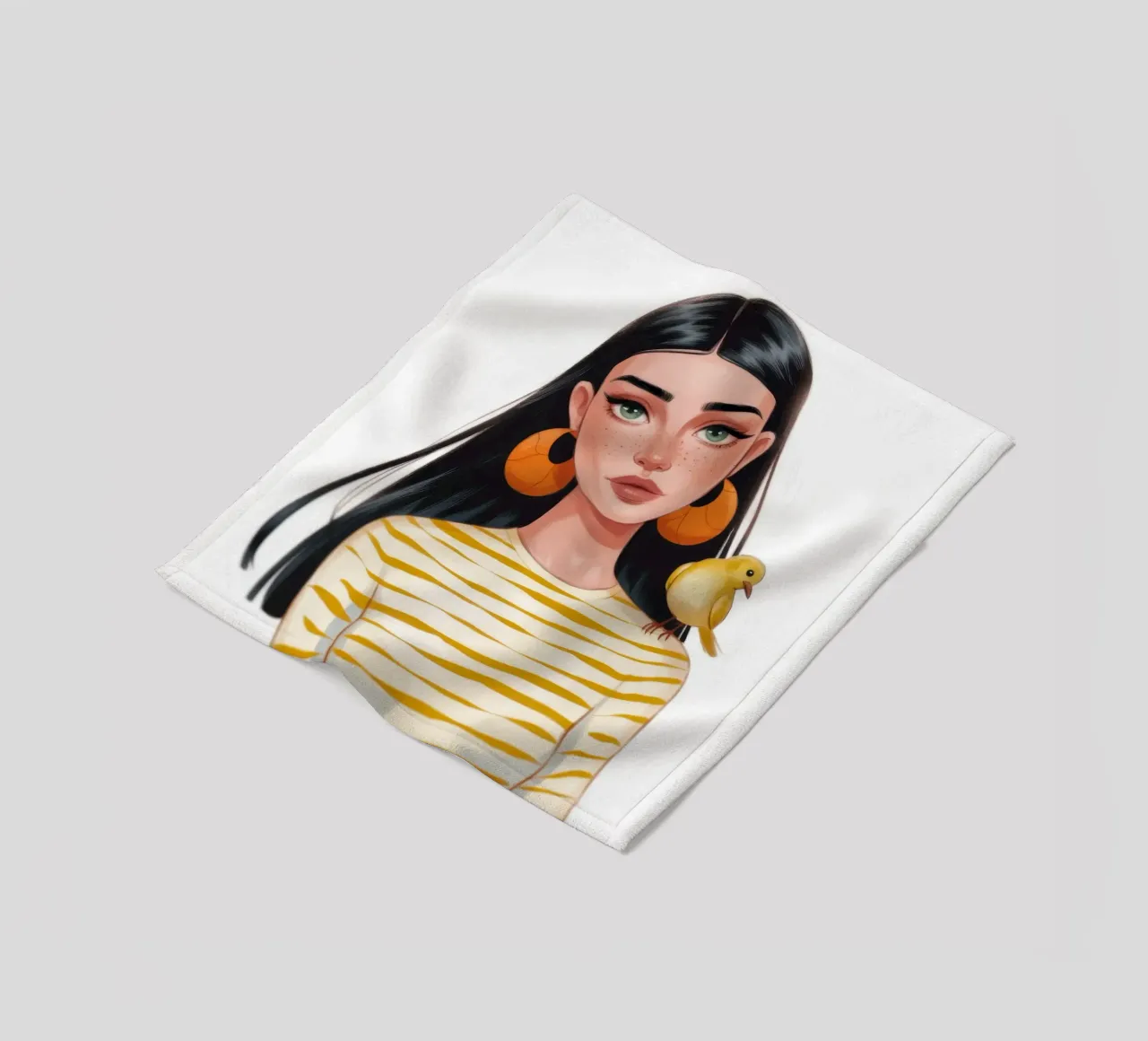 Compagno di uccelli a strisce coperta in pile da Color Oblivion