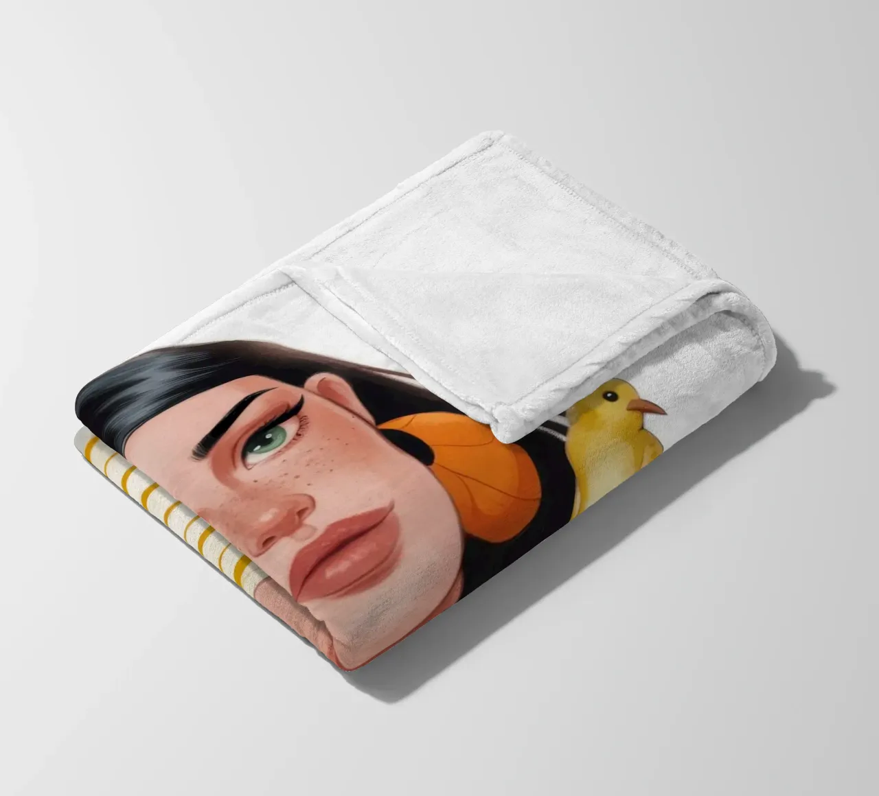 Compagno di uccelli a strisce coperta in pile da Color Oblivion