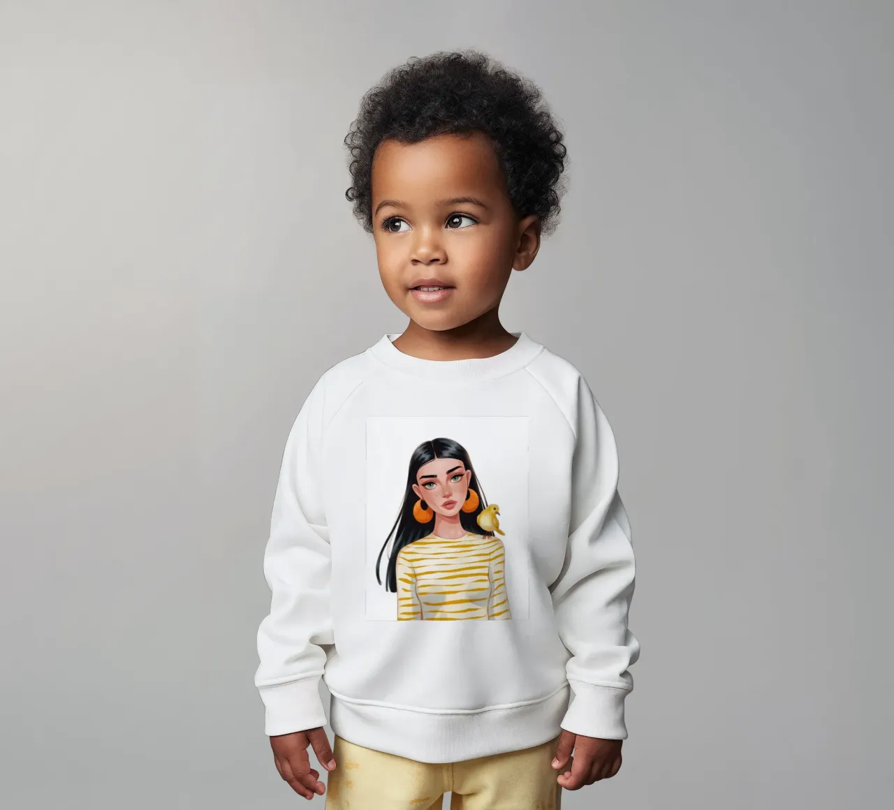 Compagnon de l'oiseau rayé sweat pour bébé de Color Oblivion