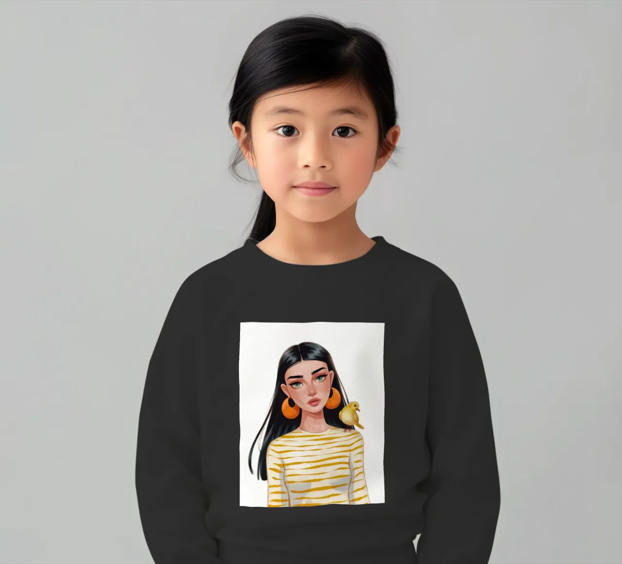 Compagno di uccelli a strisce felpa bambino da Color Oblivion