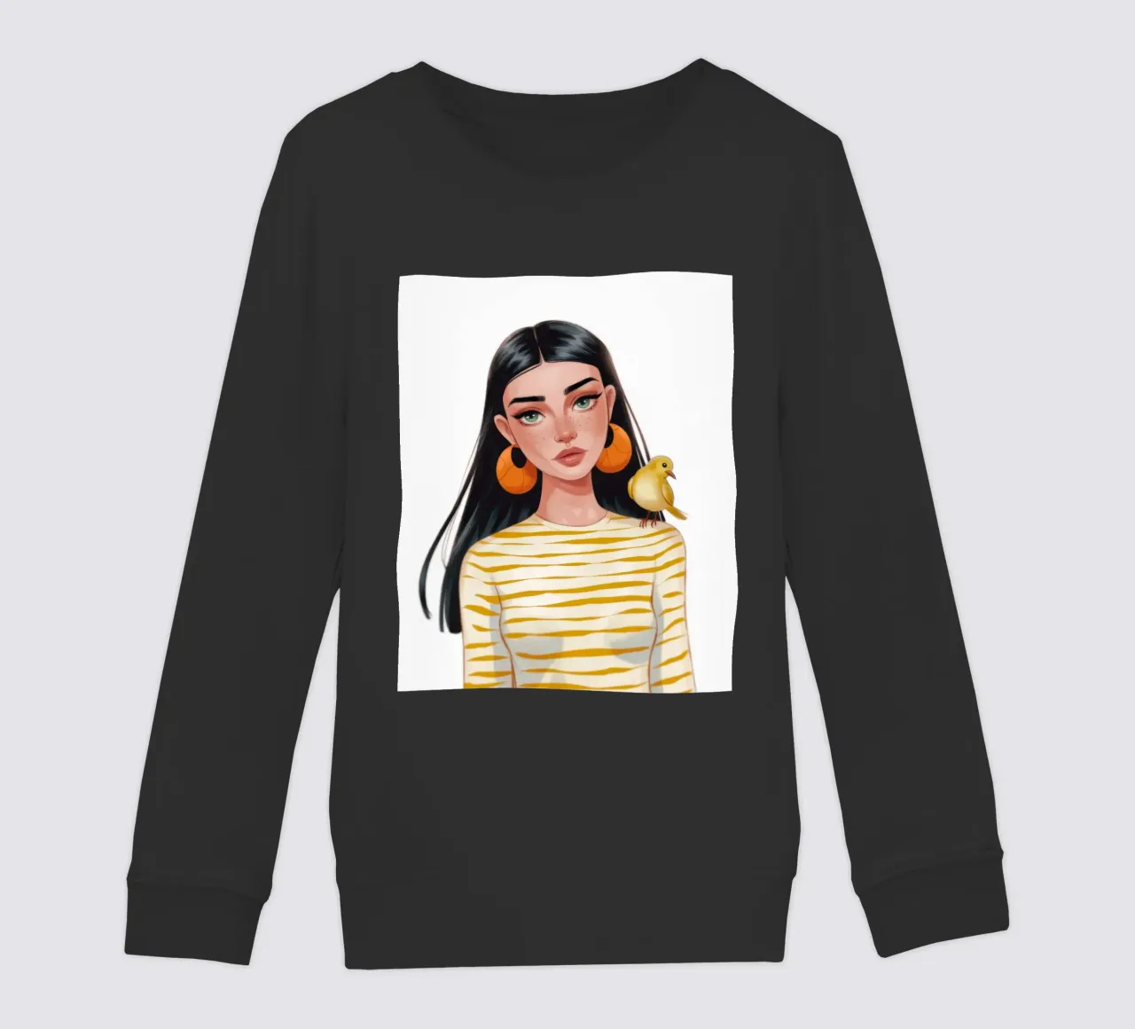 Compagno di uccelli a strisce felpa bambino da Color Oblivion