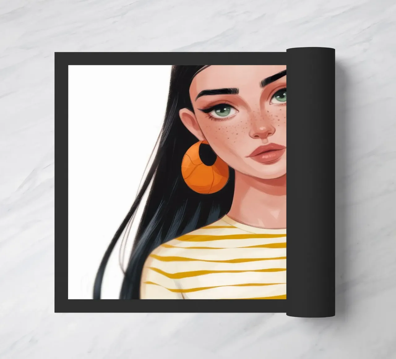 Striped Bird Companion doormat by Color Oblivion