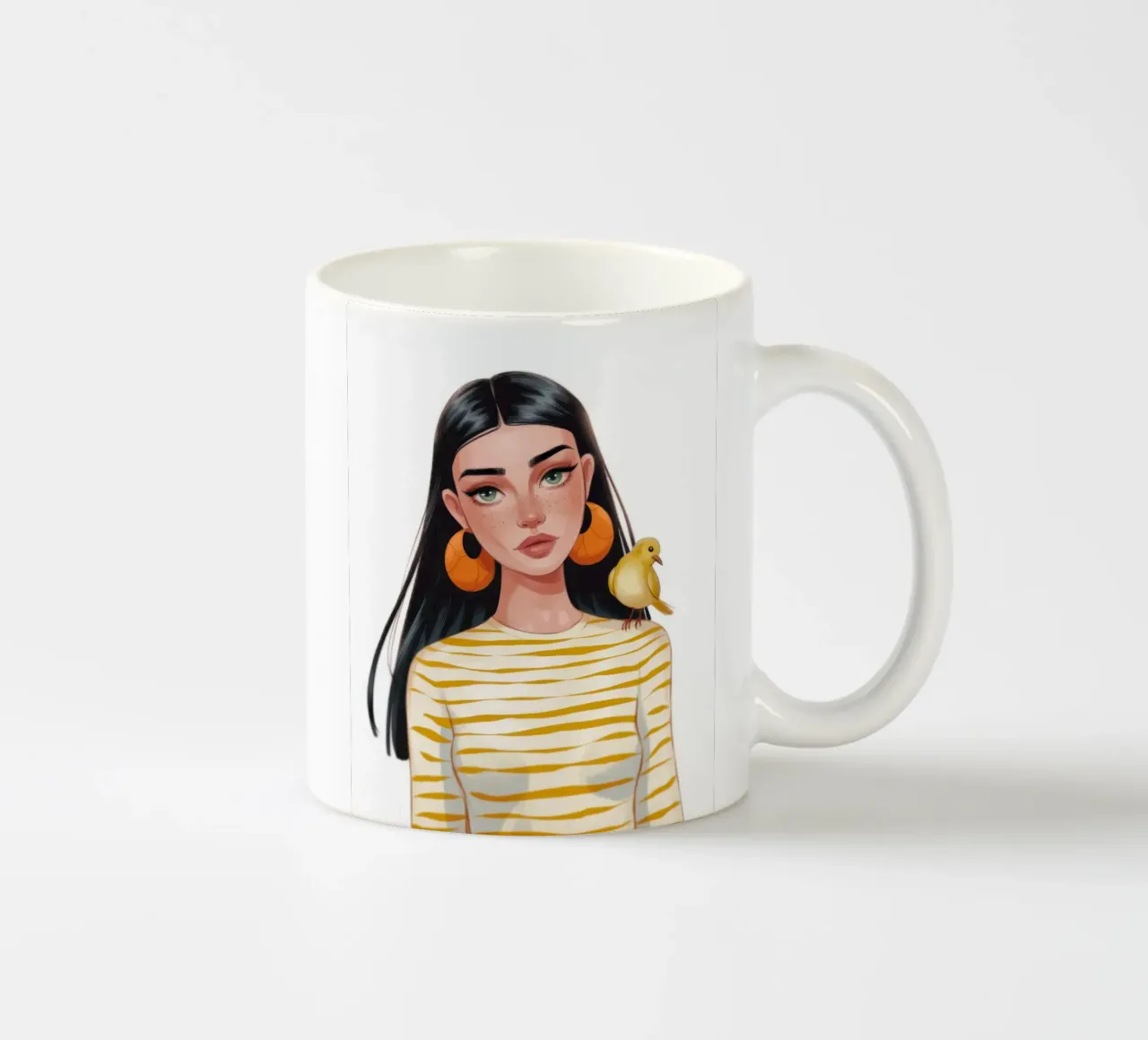 Compagno di uccelli a strisce tazza in ceramica da Color Oblivion