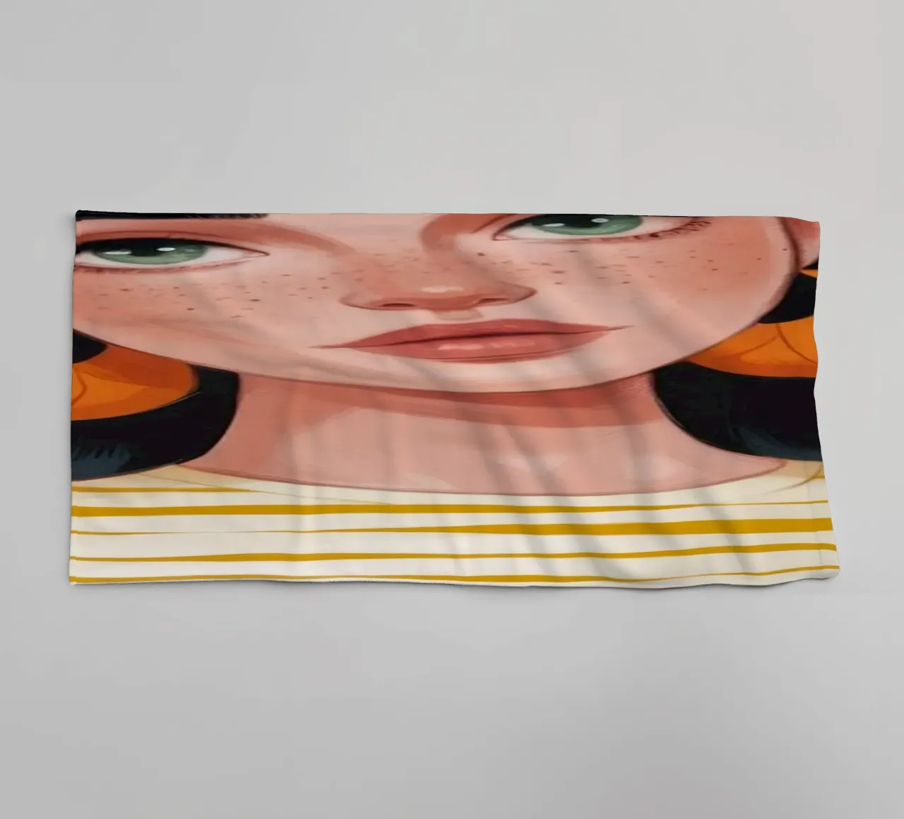 Striped Bird Companion towel by Color Oblivion