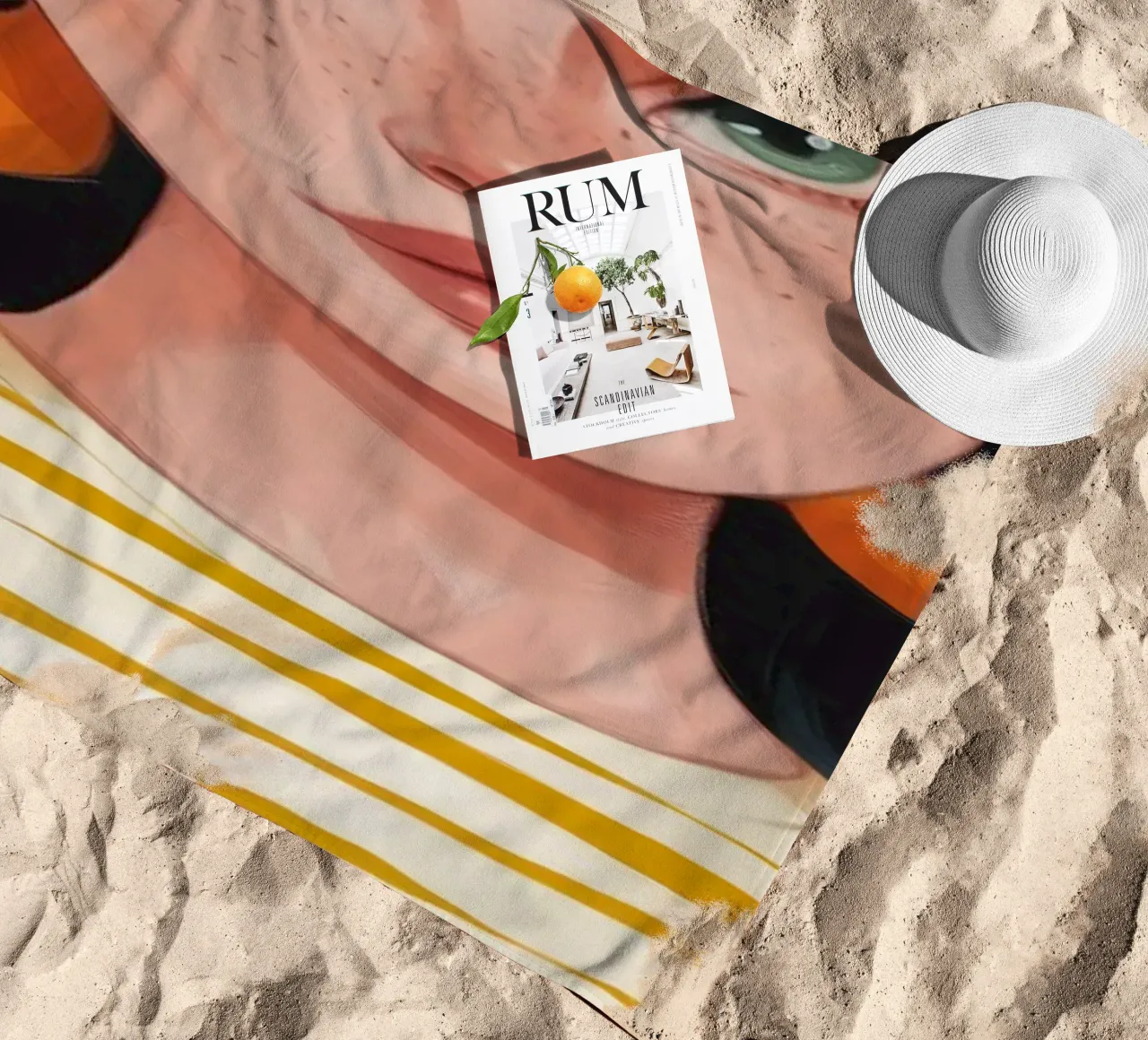 Compagno di uccelli a strisce telo mare da Color Oblivion