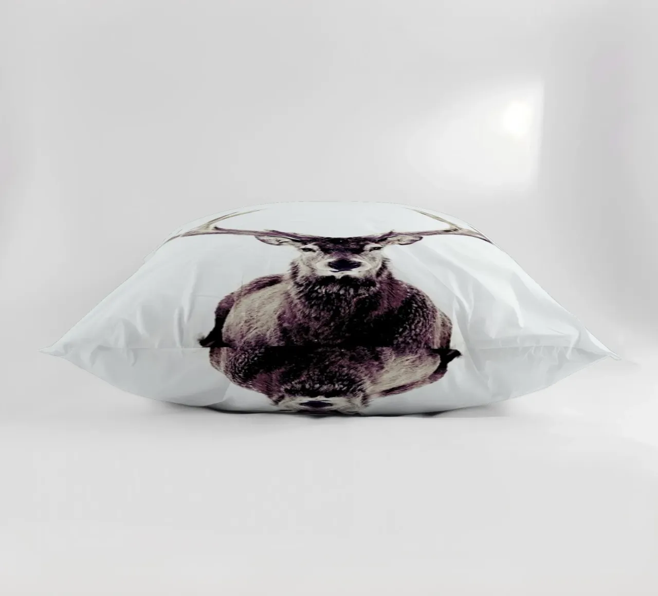 Stag InSnow 03 decorative cushion by Monika Strigel