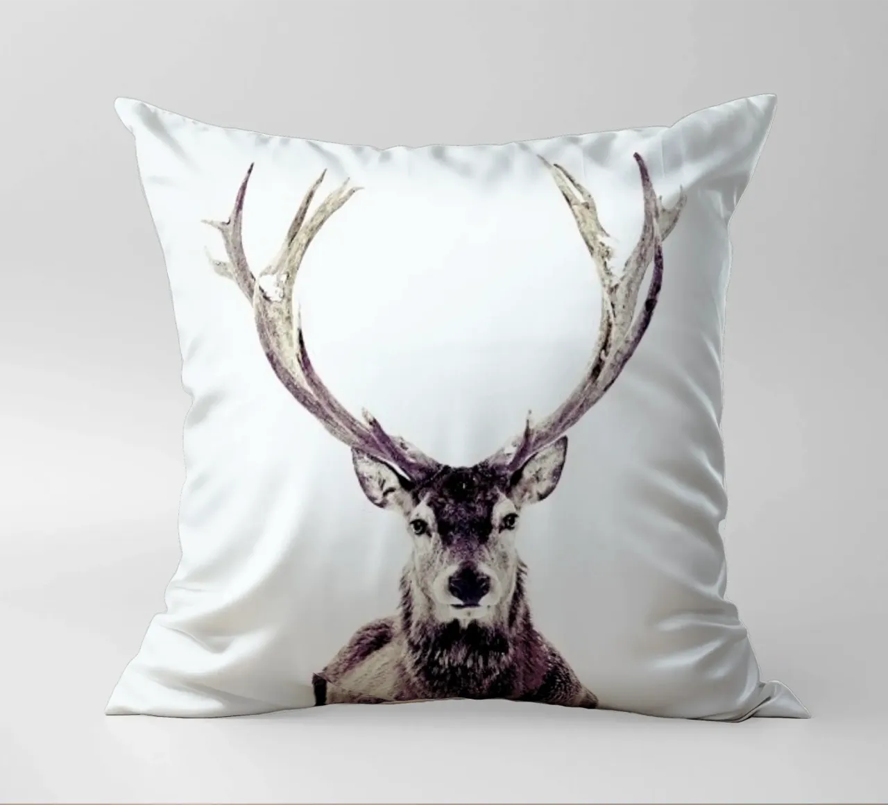 Stag InSnow 03 decorative cushion by Monika Strigel
