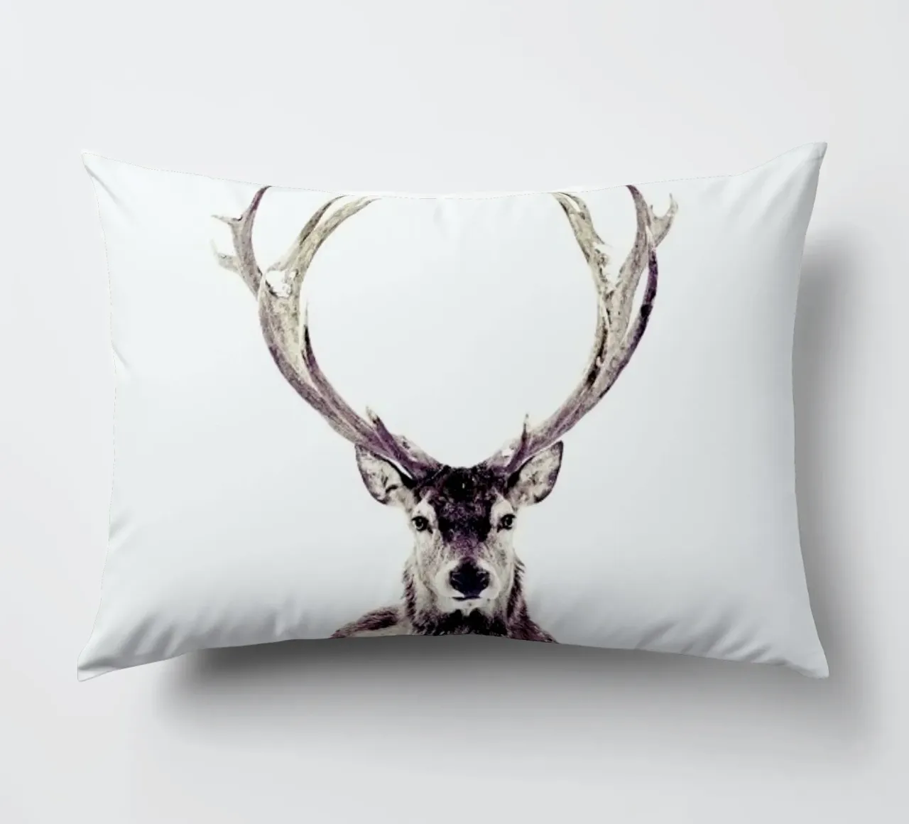 Stag InSnow 03 decorative cushion by Monika Strigel