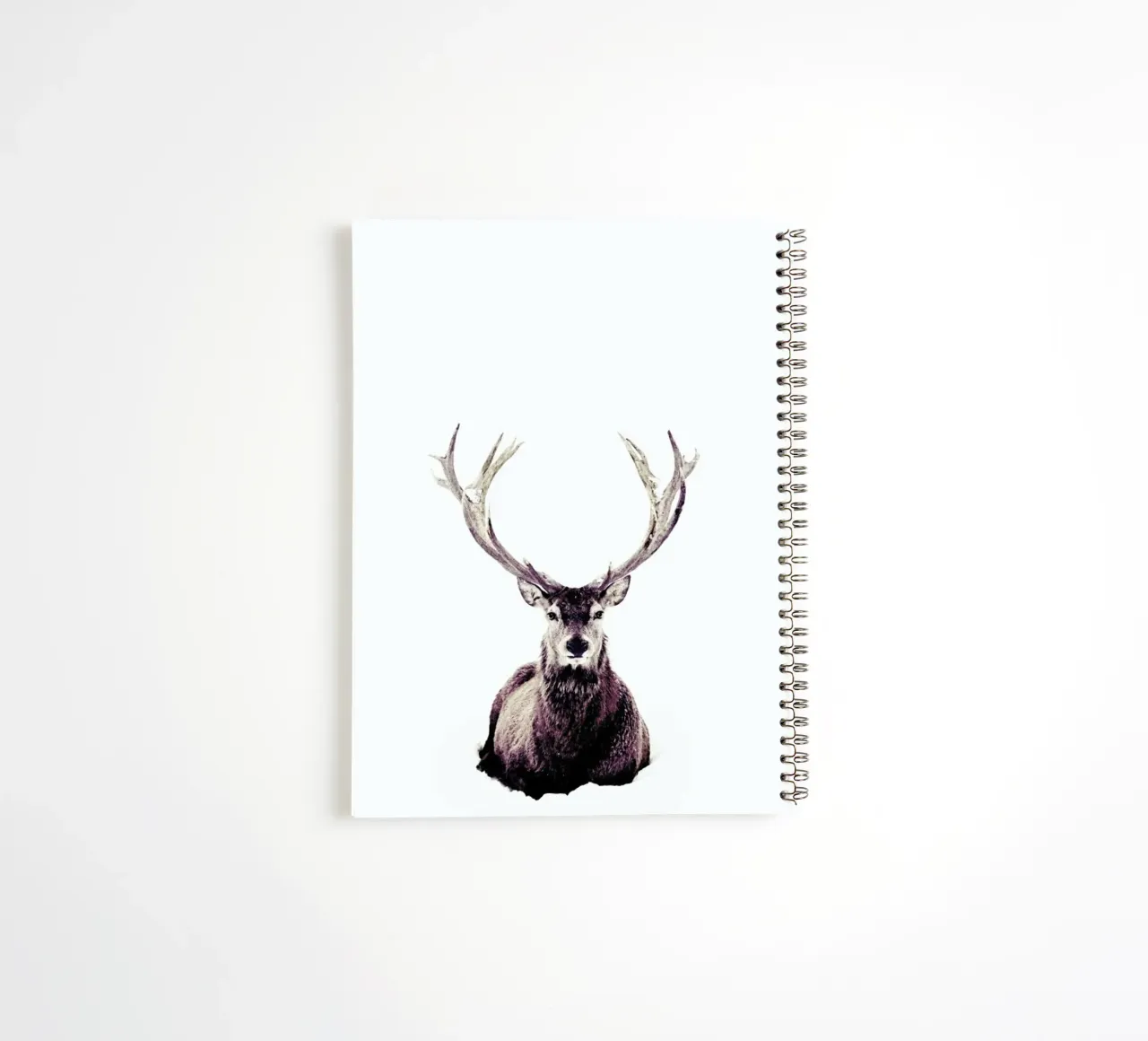 Stag InSnow 03 spiral notebook by Monika Strigel