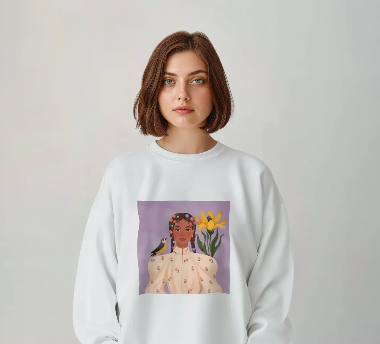 Uccelli e fiori felpa da Color Oblivion