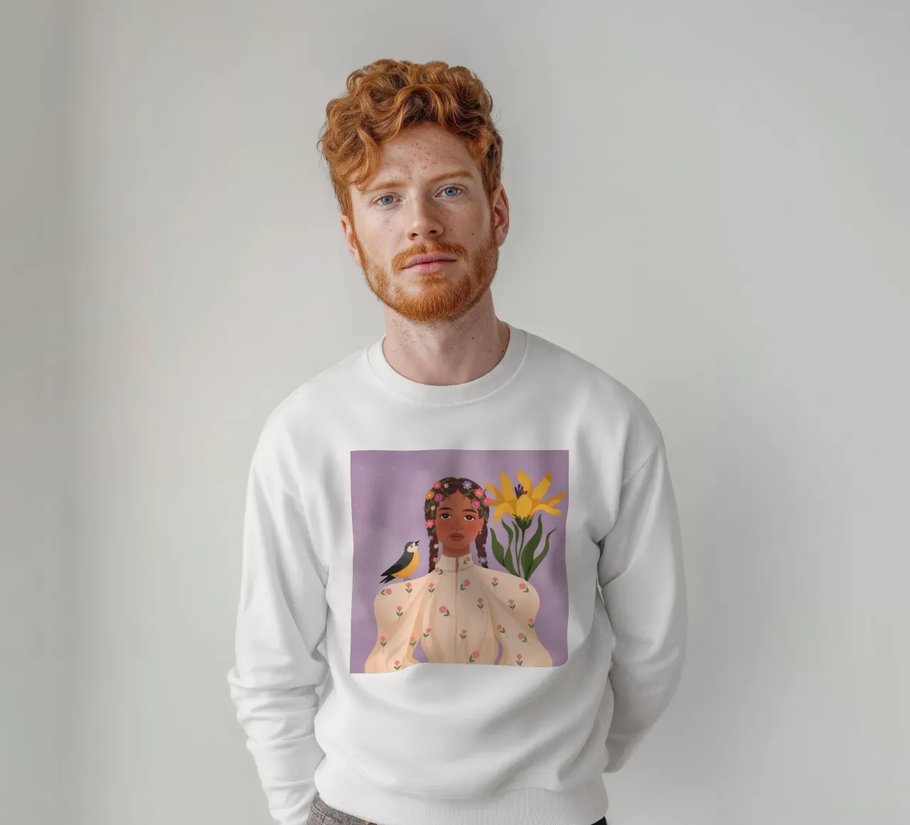 Uccelli e fiori felpa da Color Oblivion