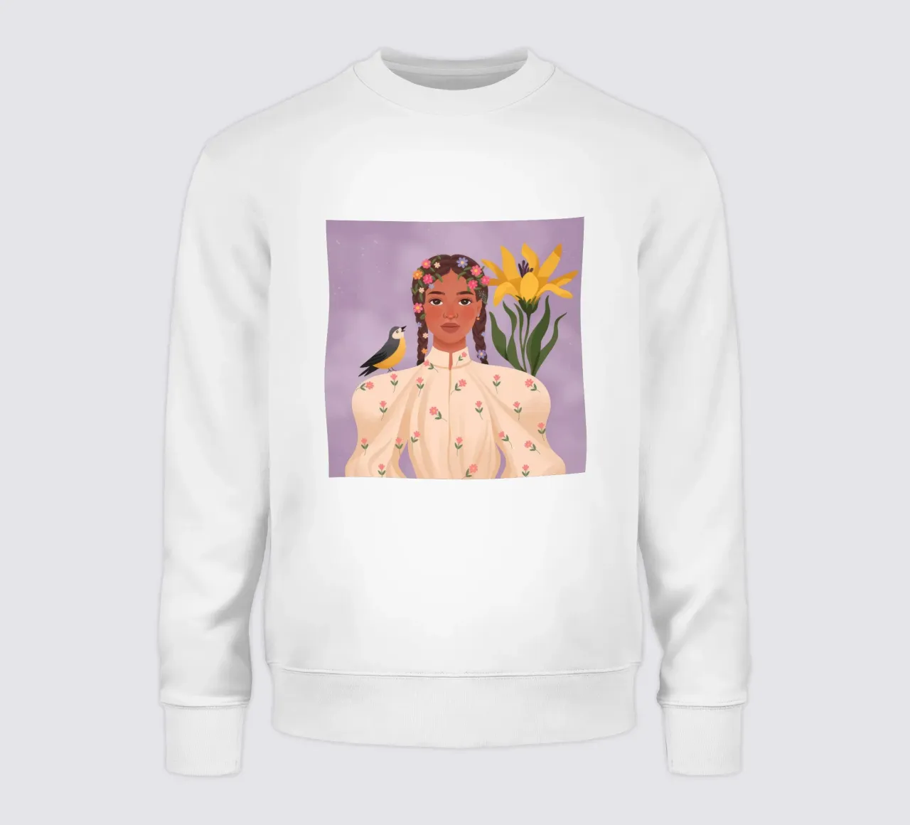 Uccelli e fiori felpa da Color Oblivion
