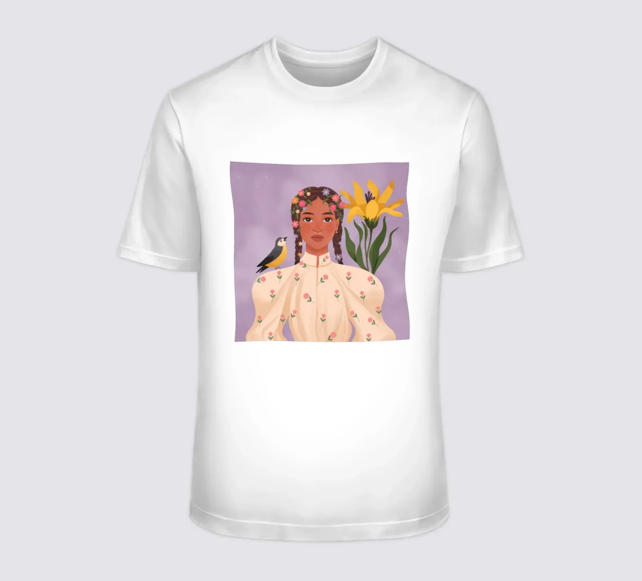 Uccelli e fiori t-shirt da Color Oblivion