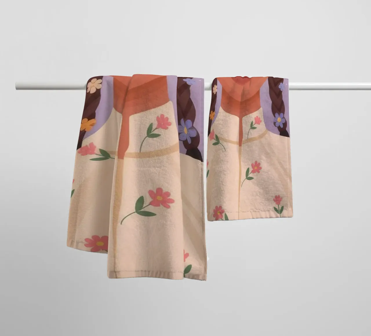 Uccelli e fiori asciugamano da bagno da Color Oblivion