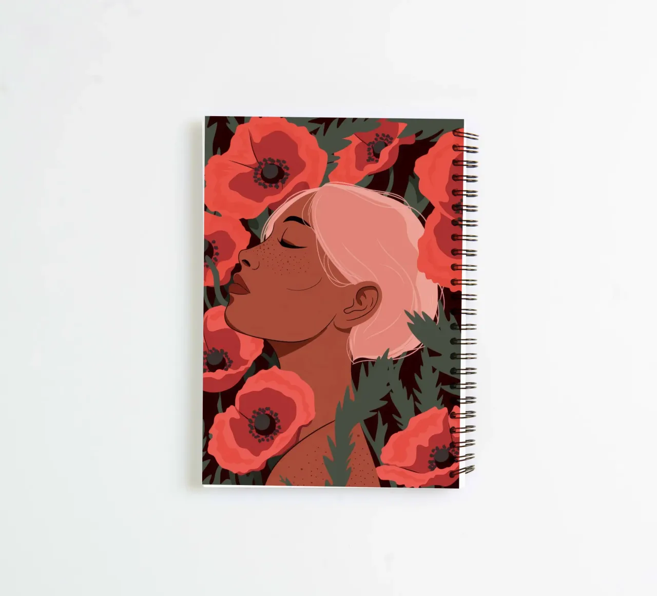 Poppy Field Reverie spiral notebook by Color Oblivion