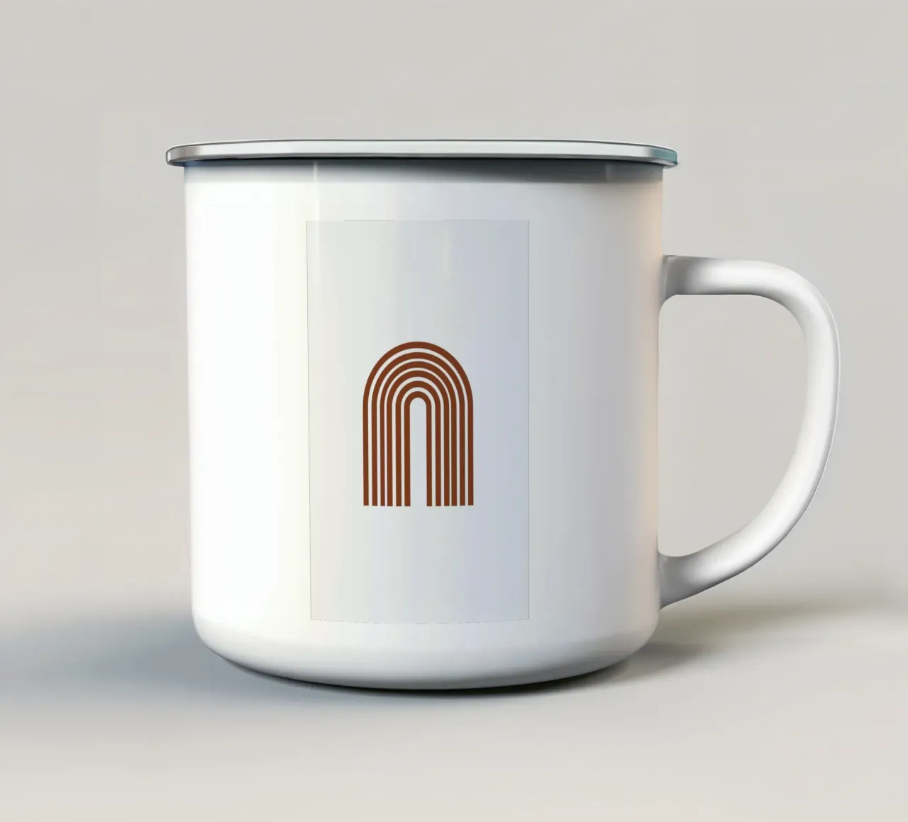 Rainbow enamel mug by Pure