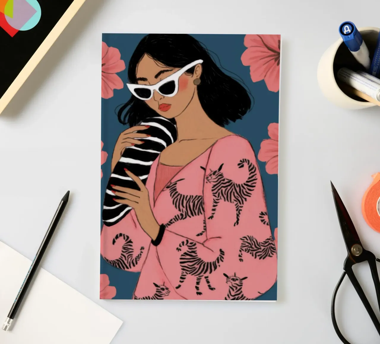 Cat Embrace Serenity notebook by Color Oblivion