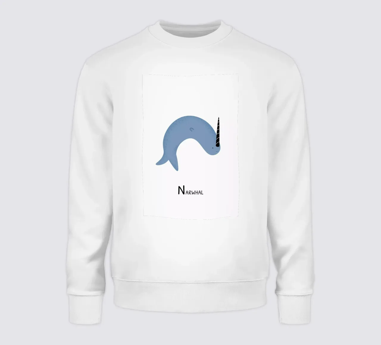 N for Narwhal felpa da Little Flourishes