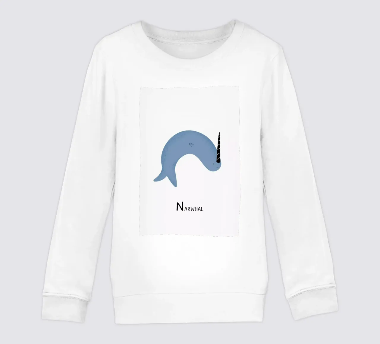 N for Narwhal felpa bambino da Little Flourishes