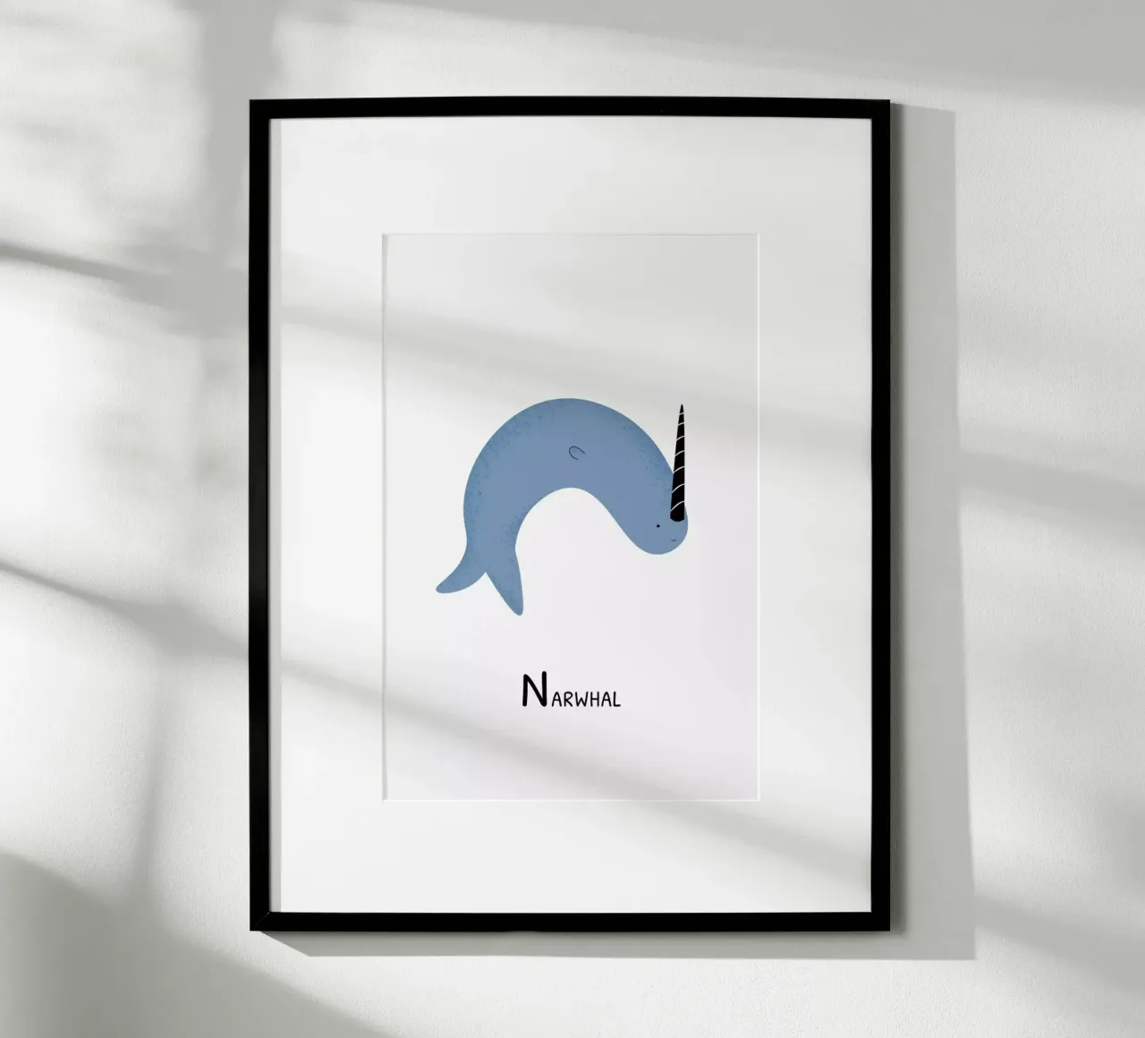 N for Narwhal carta hahnemühle da Little Flourishes