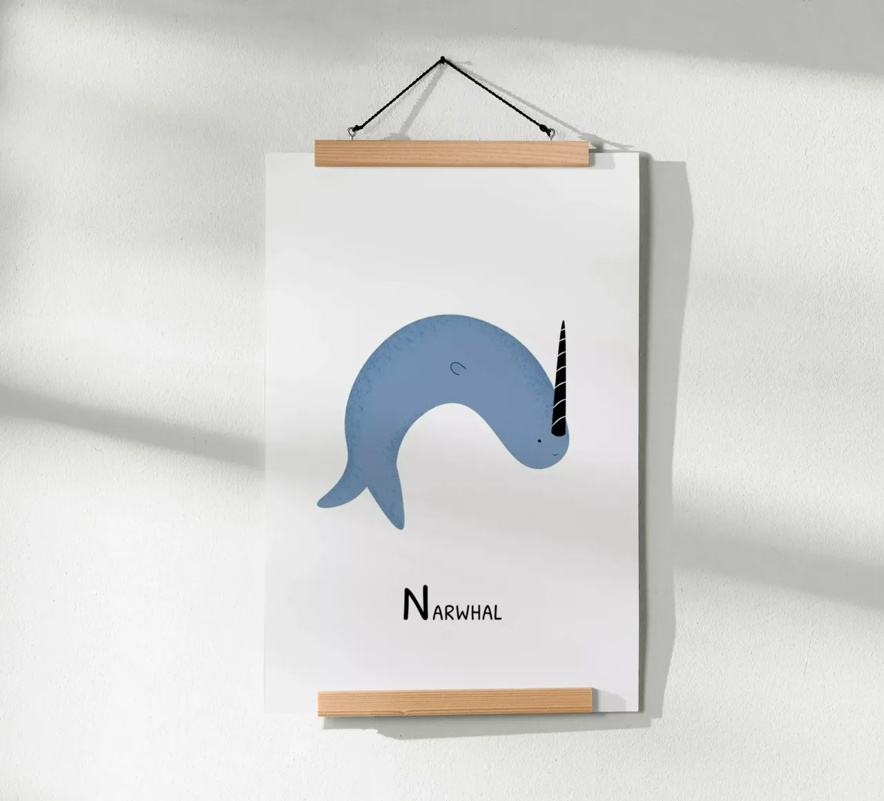 N for Narwhal carta hahnemühle da Little Flourishes