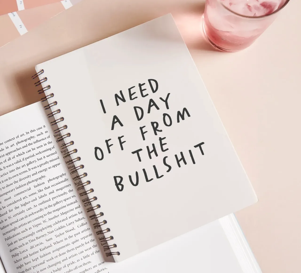 I Need a Day Off from the Bullshit Sassy Typography Print spiral notebook by THE MOTIVATED TYPE