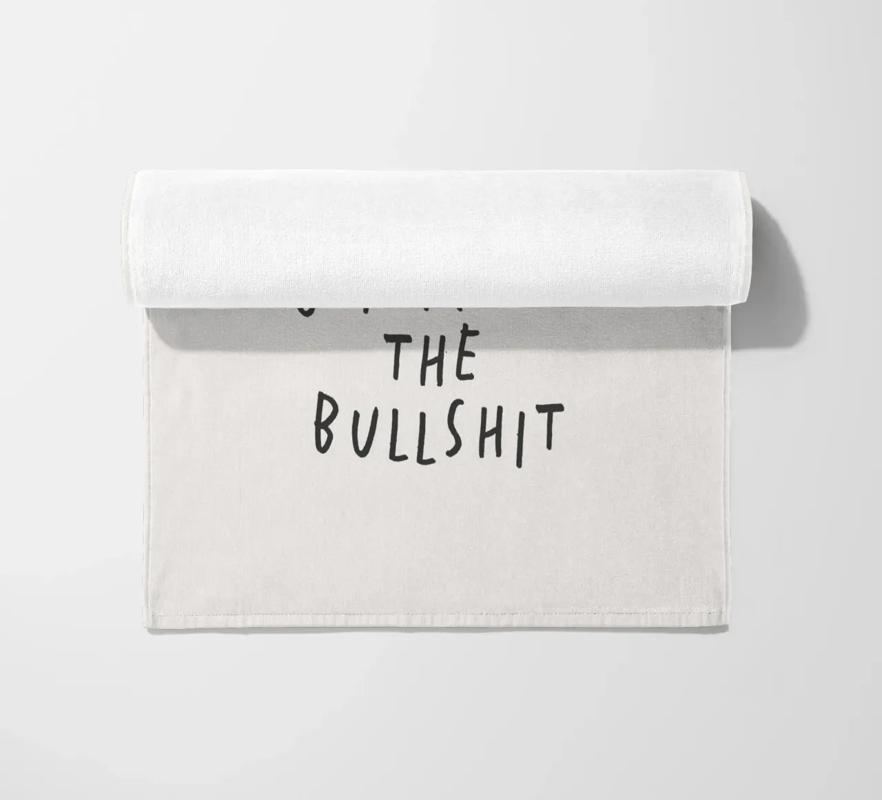 I Need a Day Off from the Bullshit Sassy Typography Print beach towel by THE MOTIVATED TYPE