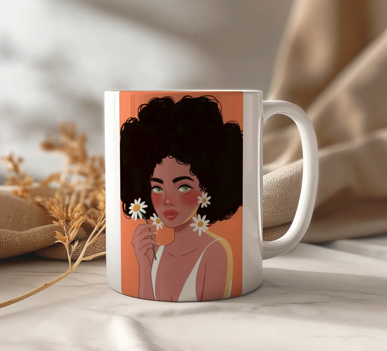 Riflesso Afro Daisy tazza in ceramica da Color Oblivion