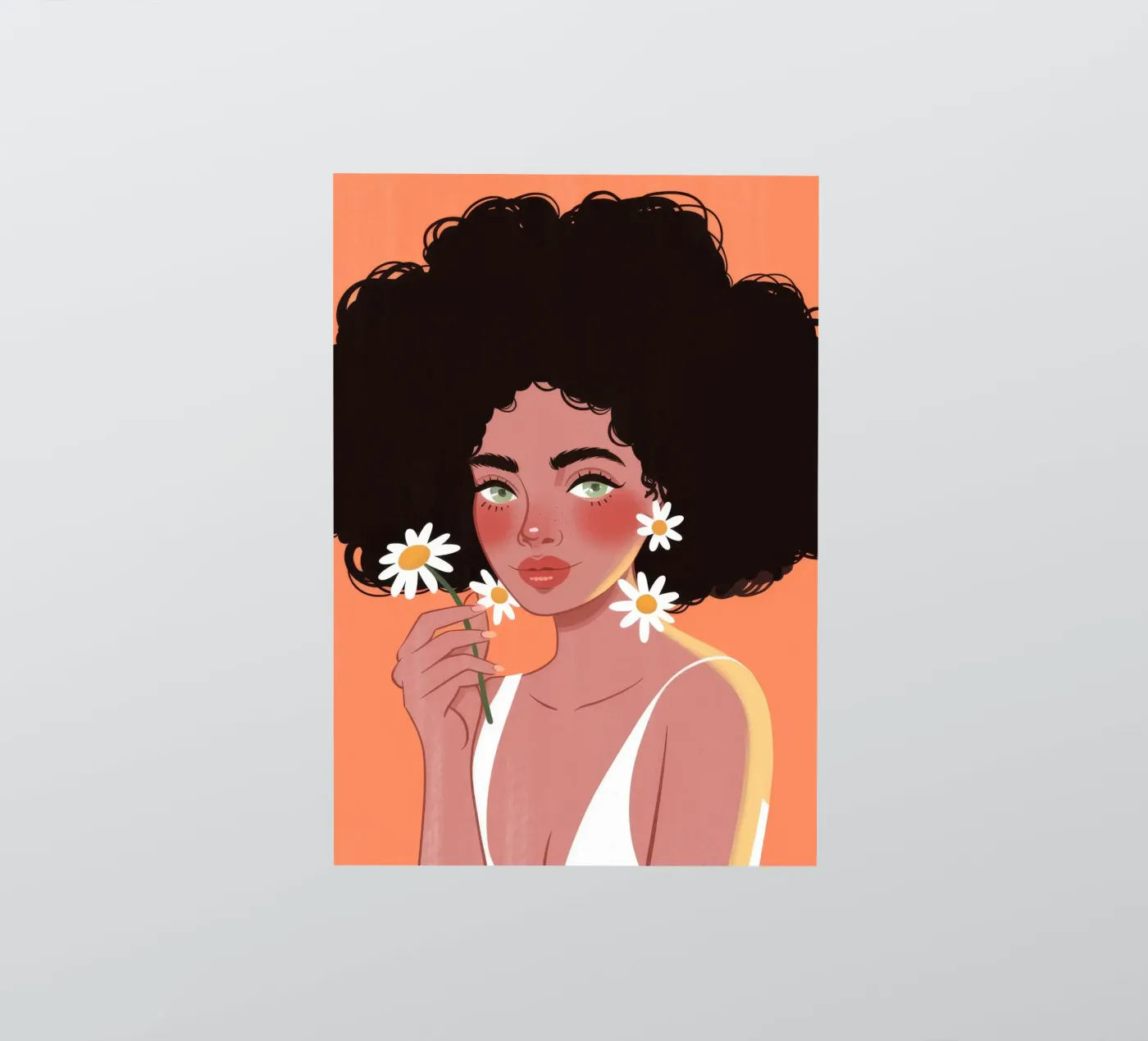 Afro Daisy Reflection sticker by Color Oblivion
