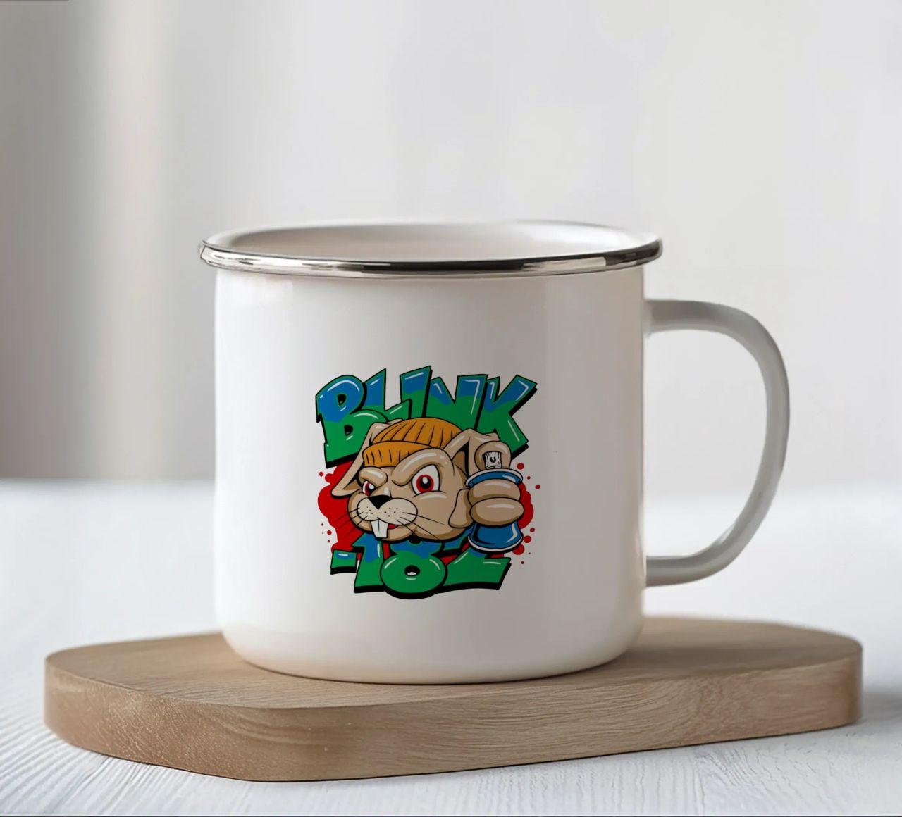 Blink-182 Graf Bunny Jugend Emaille Tasse von DuncanBennett shop