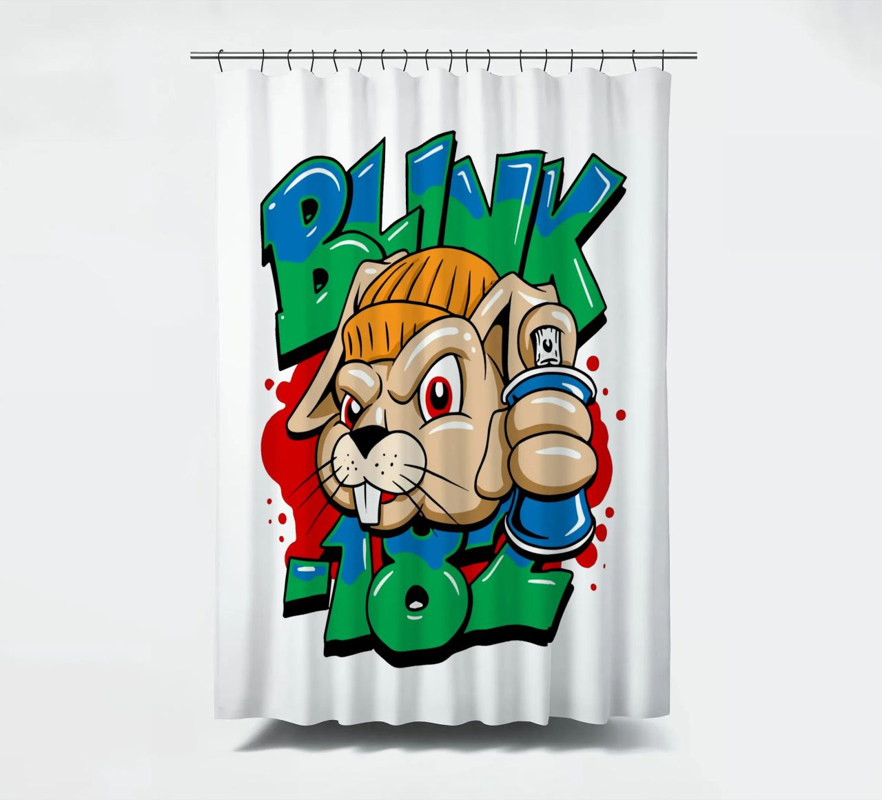 Blink-182 Graf Bunny Jugend Duschvorhang von DuncanBennett shop