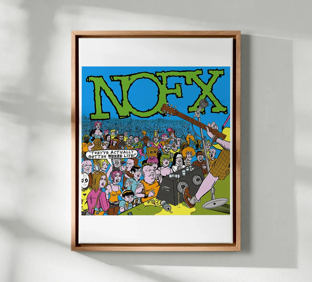 Sono peggiorati dal vivo! di NOFX tela con Cornice a cassetta da DuncanBennett shop