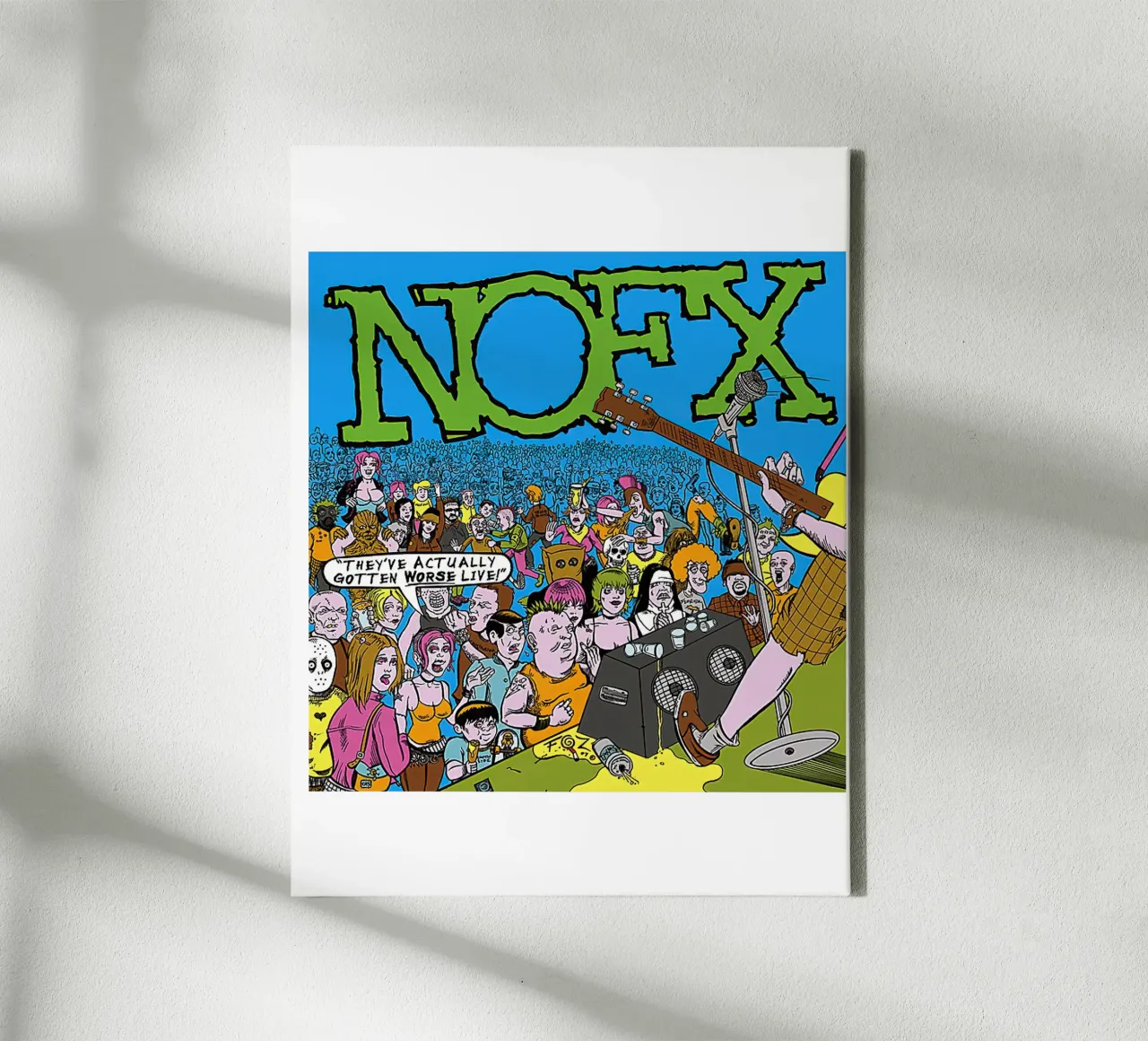 Sono peggiorati dal vivo! di NOFX tela con Cornice a cassetta da DuncanBennett shop