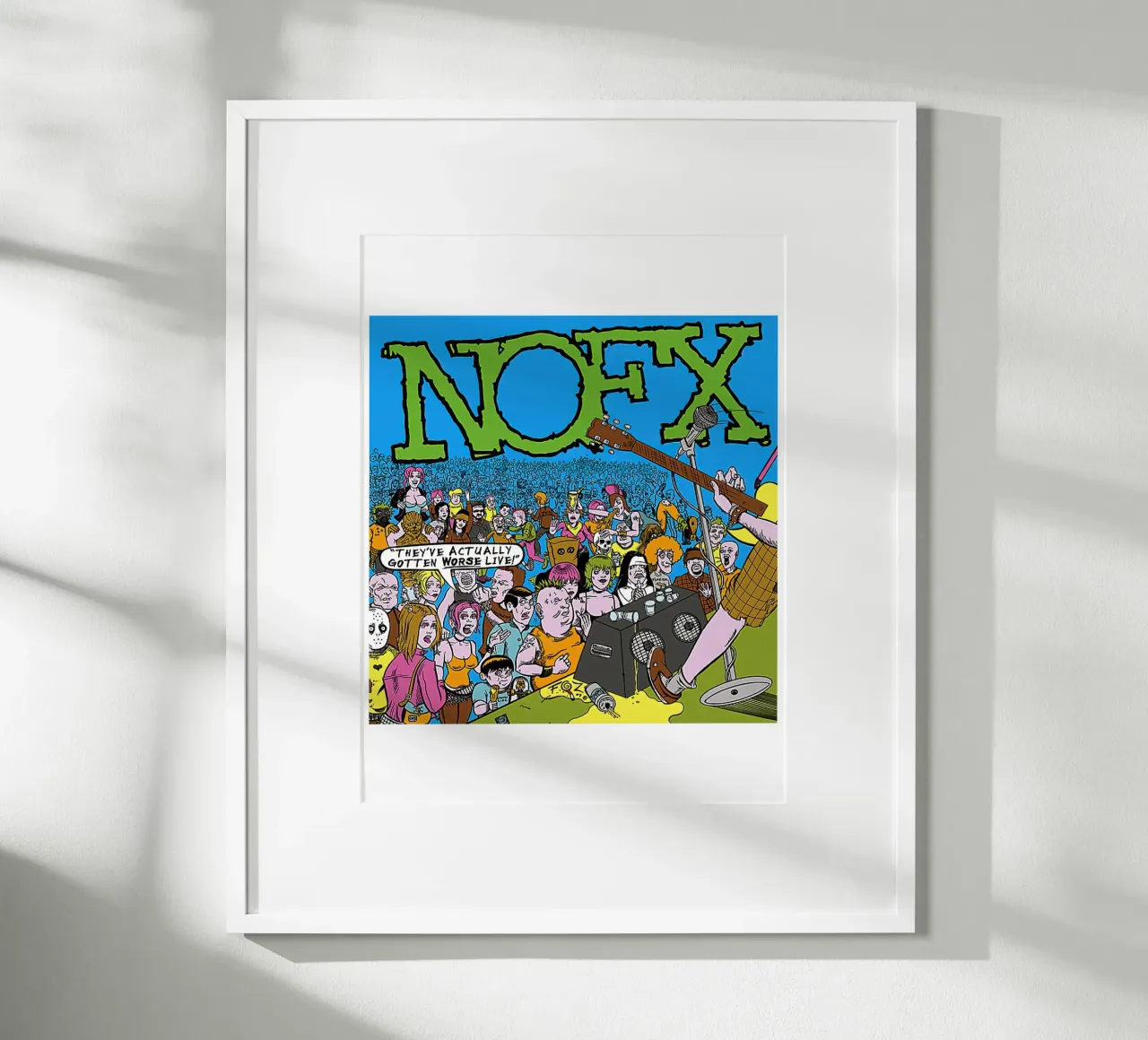 Sono peggiorati dal vivo! di NOFX poster con telaio in legno da DuncanBennett shop