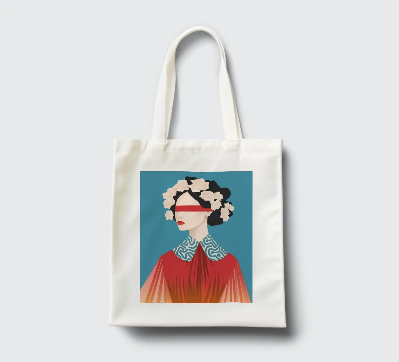 Eleganza floreale bendata borsa in juta da Color Oblivion