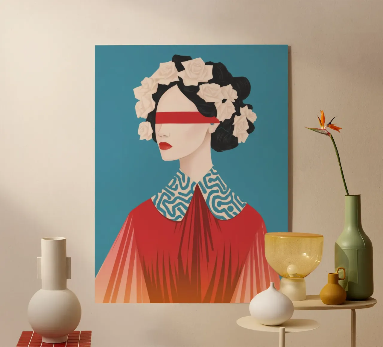 Eleganza floreale bendata plexiglass da Color Oblivion