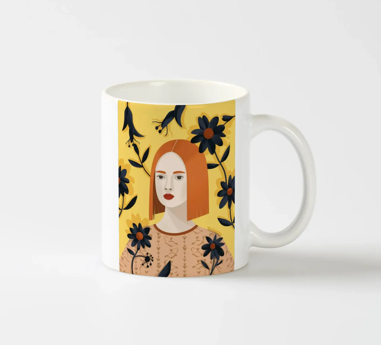 Ragazza dai fiori d'oro tazza in ceramica da Color Oblivion