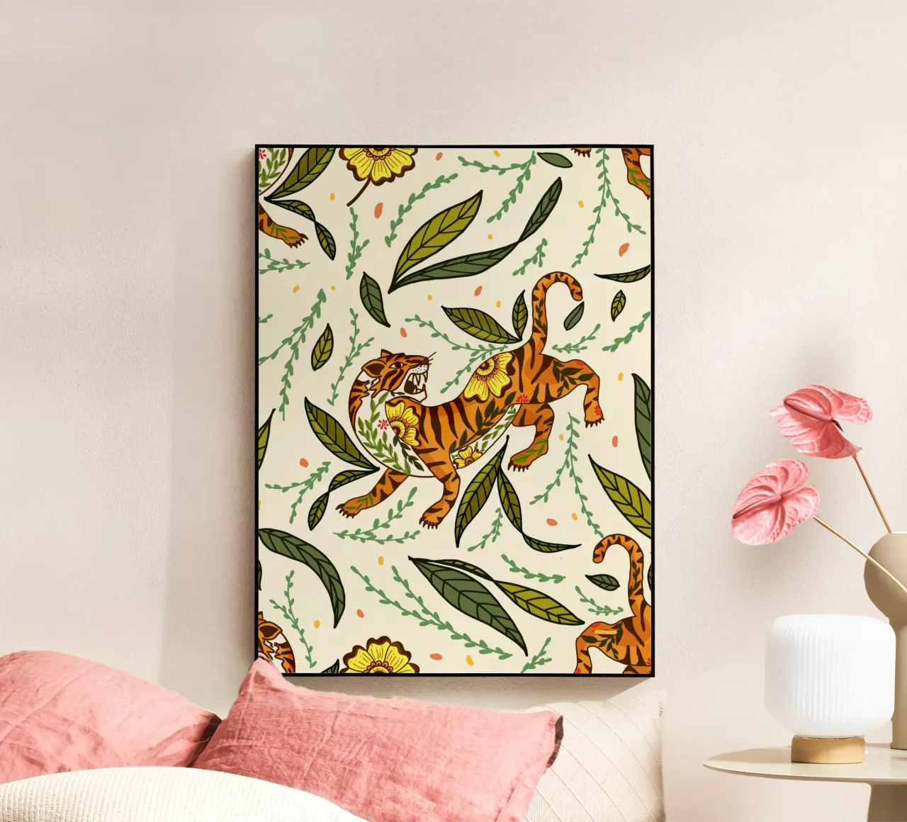 Retro Tiger Roar plexiglass da Mitalim Designs