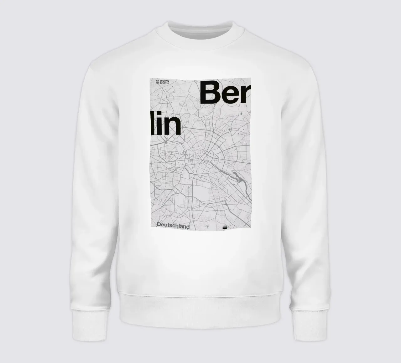 Berlin Minimalist Map felpa da Florent Bodart