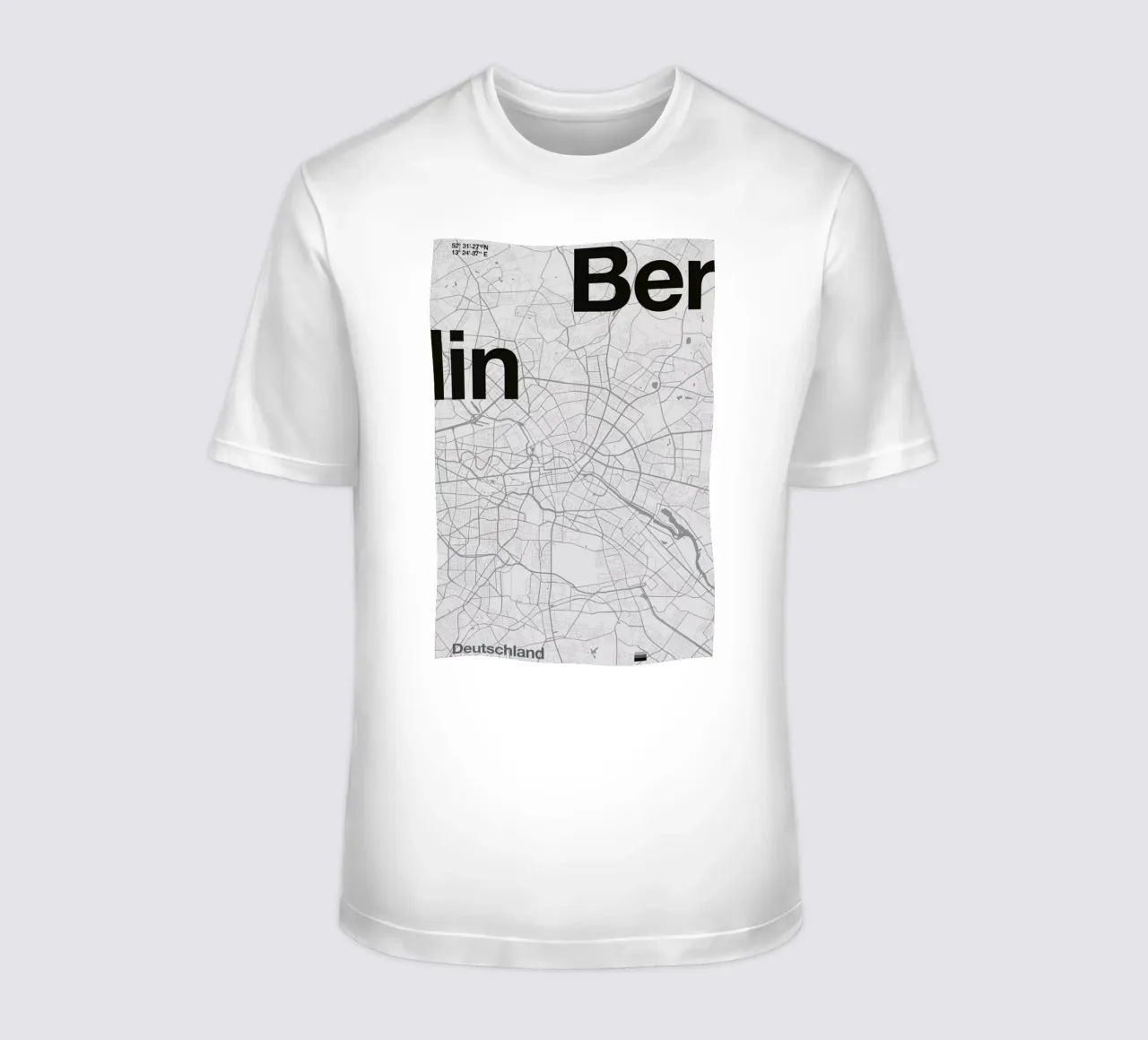Berlin Minimalist Map t-shirt da Florent Bodart
