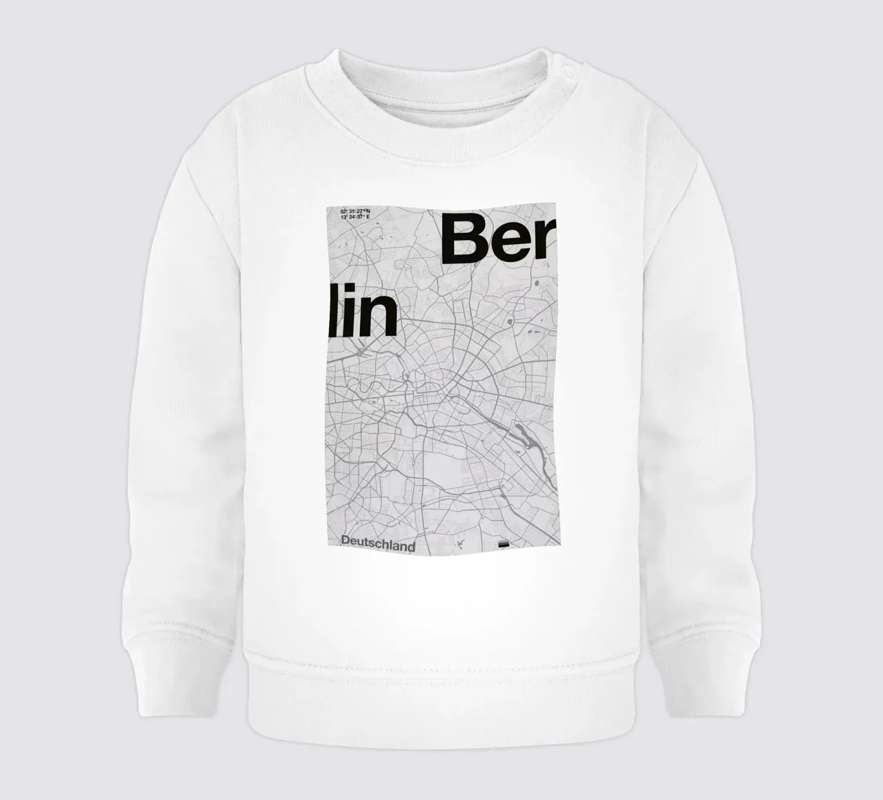 Berlin Minimalist Map felpa neonato da Florent Bodart