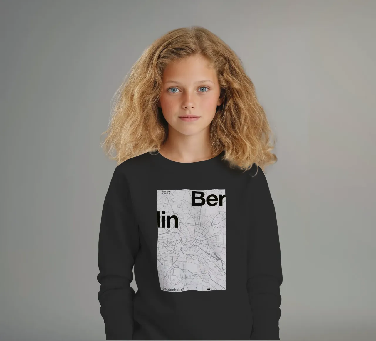 Berlin Minimalist Map felpa bambino da Florent Bodart