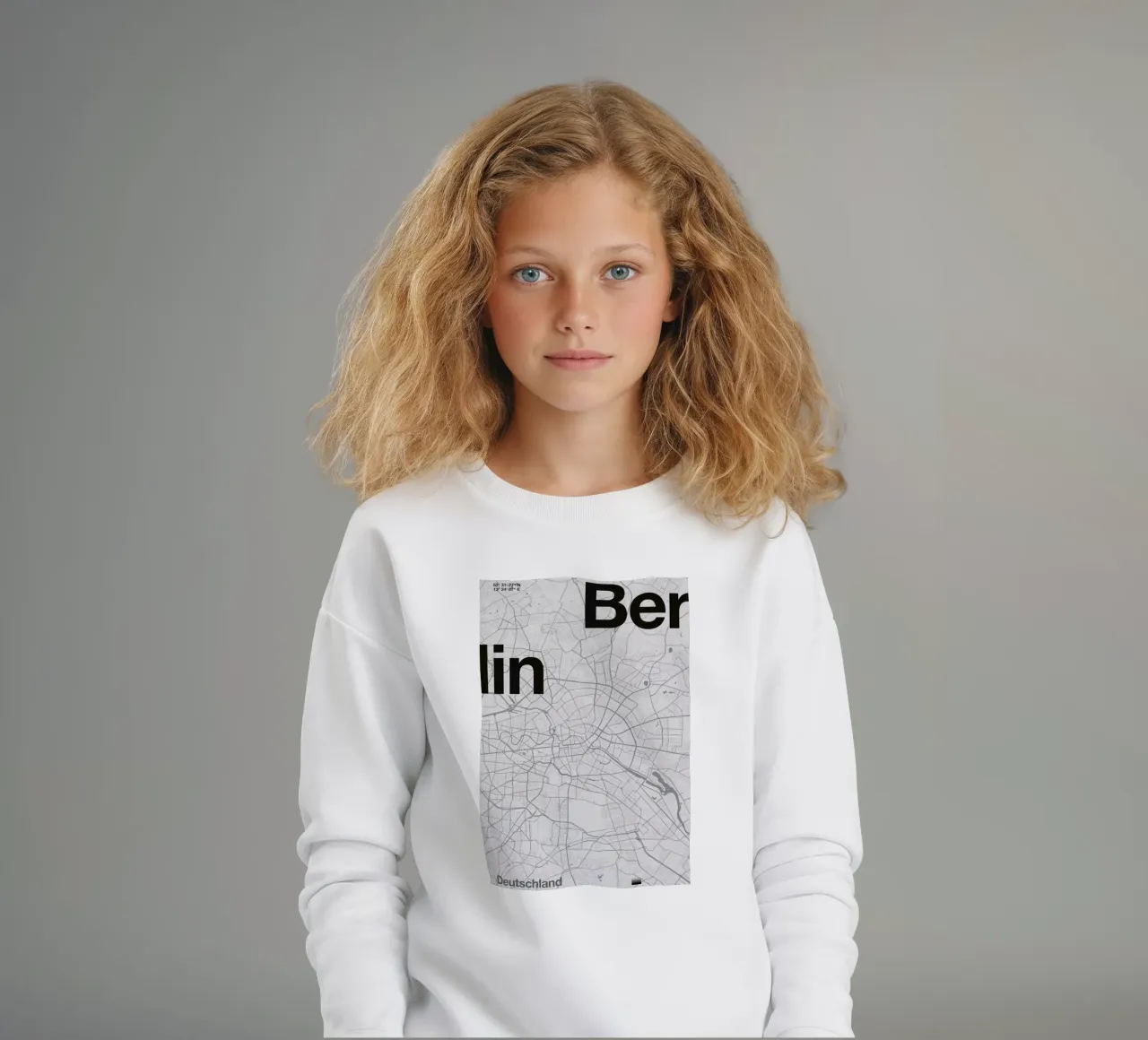 Berlin Minimalist Map felpa bambino da Florent Bodart