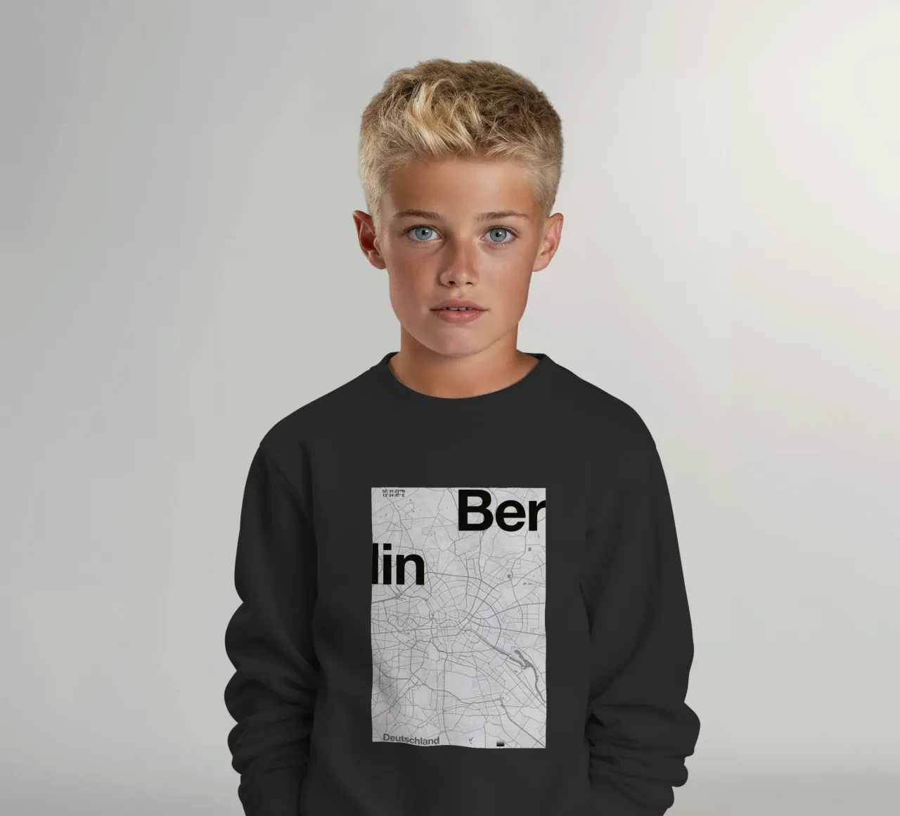 Berlin Minimalist Map felpa bambino da Florent Bodart